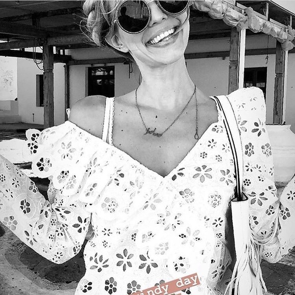 Broderie frill self portrait top in US 0 UK4 - Picture 2 of 8